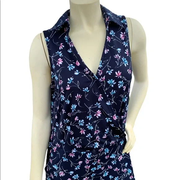 Nina Leonard Surplice Neckline Jumpsuit Size L - Picture 7 of 13